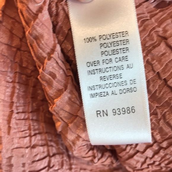 CASUAL CORNER mock neck top-crinkle fabric vintage - Picture 4 of 4